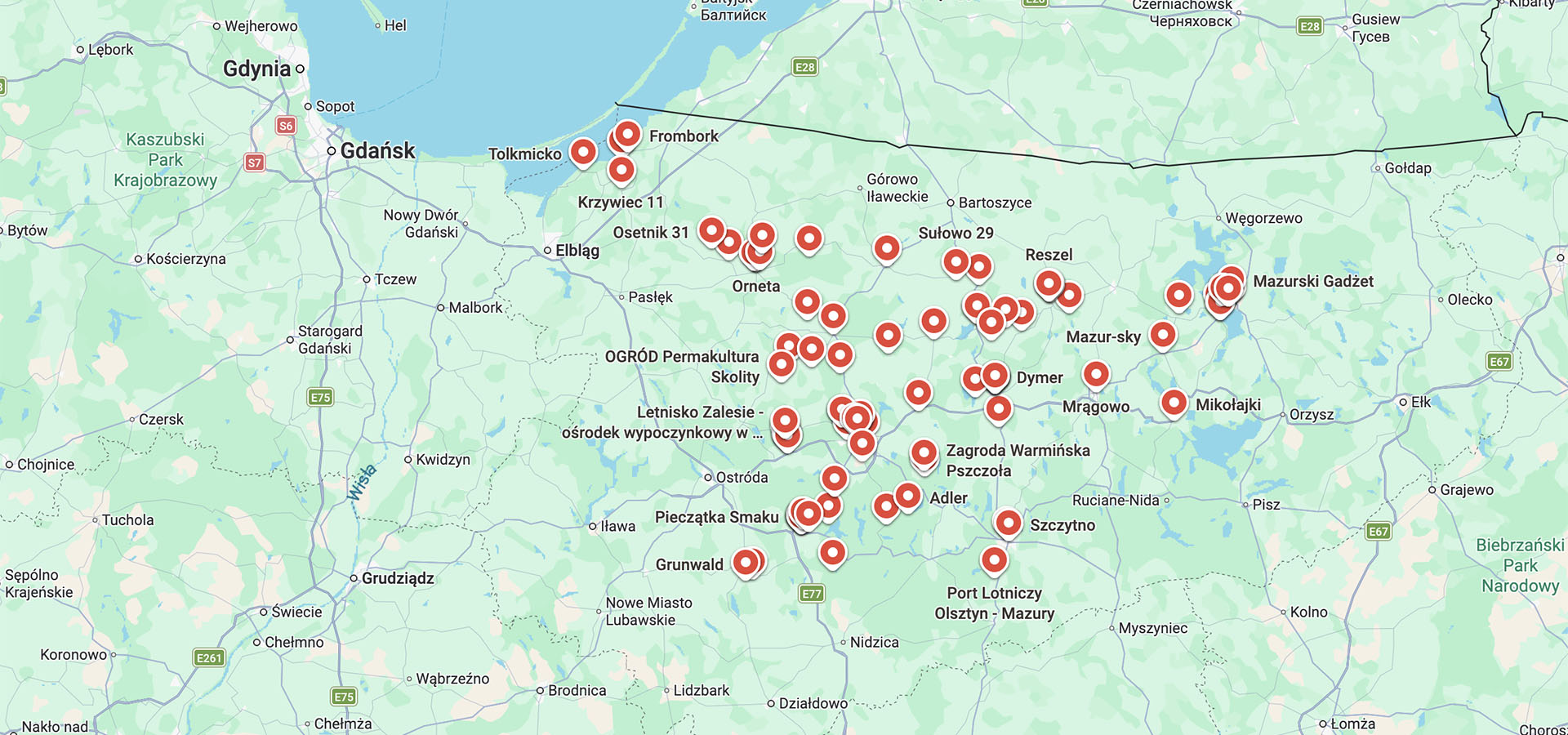 Mapa obiektów